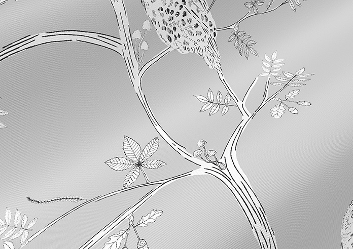 Treetop Owls, Silver - Roller Blind - Image 4